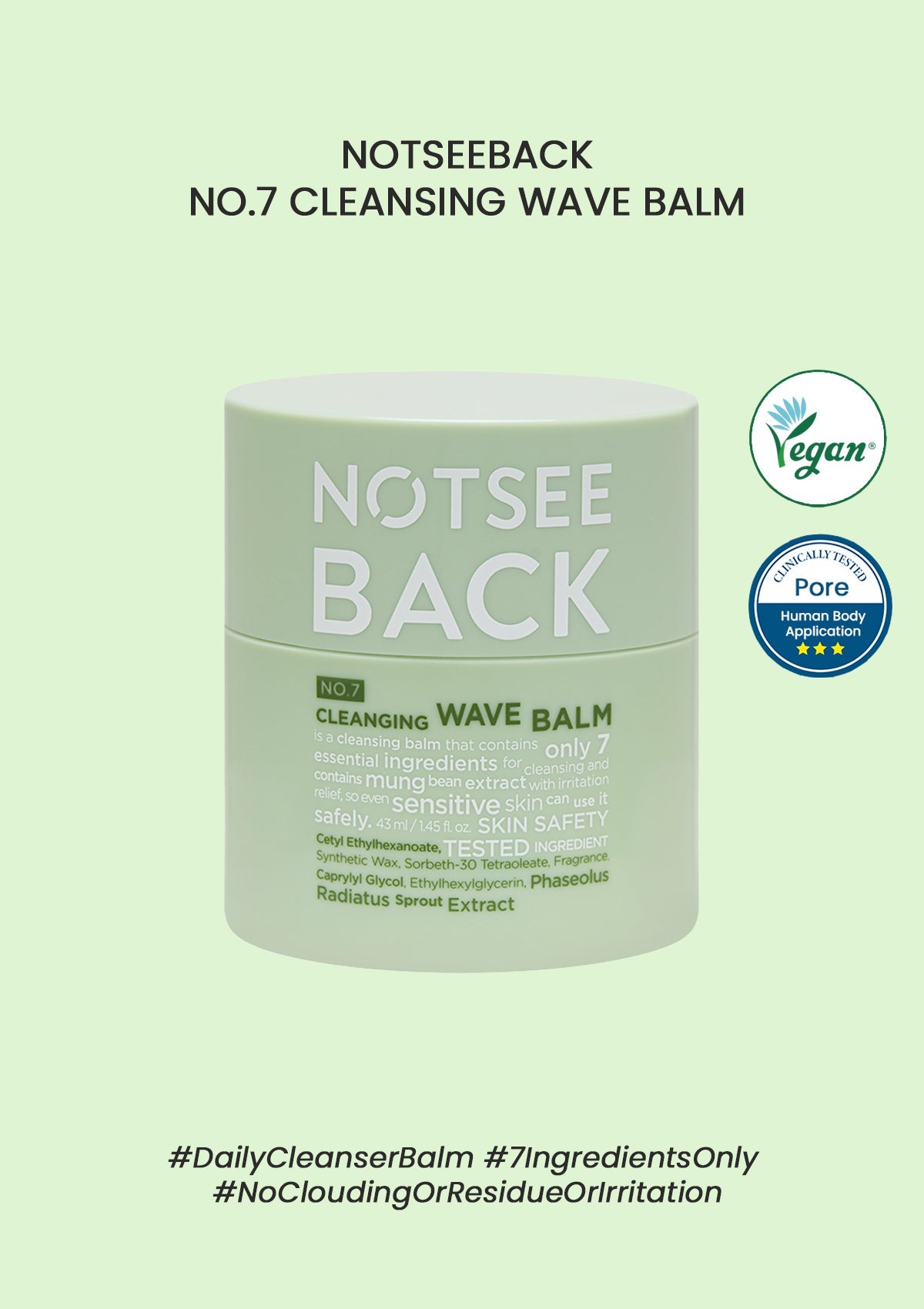 NOTSEEBACK No. 7 Cleansing Balm 43ML